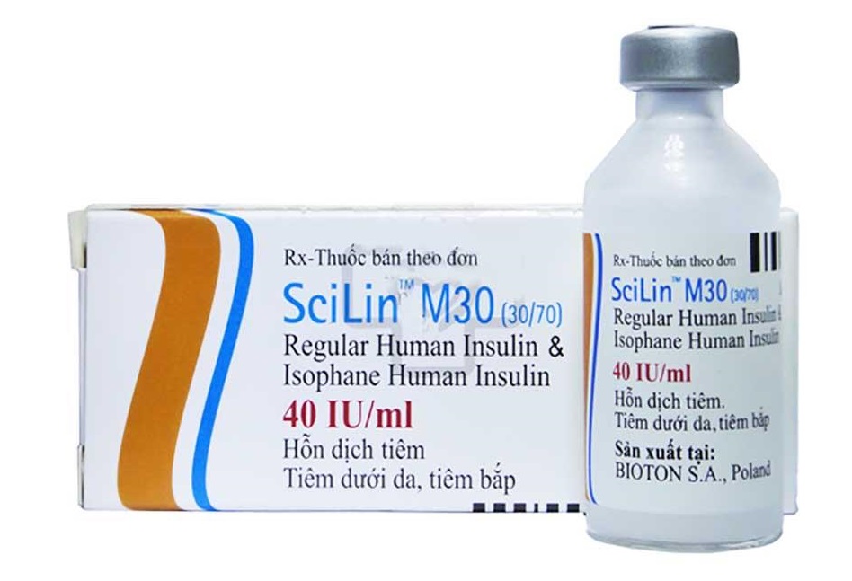 Thuốc Scilin M30 (30/70) 40IU/ml điều trị đái tháo đường typ I