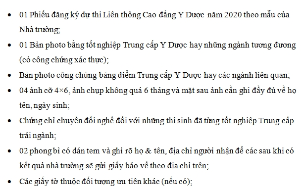 ho-so-xet-tuyen-lien-thong-cao-dang-y-duoc-nam-2020