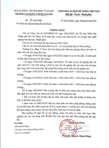 Thông báo về việc đi học trực tiếp tại trường đối với sinh viên trường Cao Đẳng Y Dược Sài Gòn