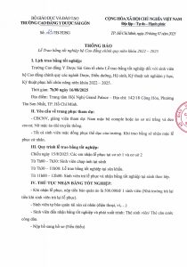 Trường Cao Đẳng Y Dược Sài Gòn tổ chức lễ trao bằng tốt nghiệp Cao Đẳng Chính Quy niên khoá 2022-2025